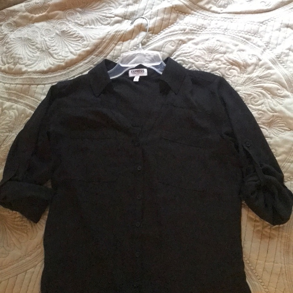 Women’s black button up